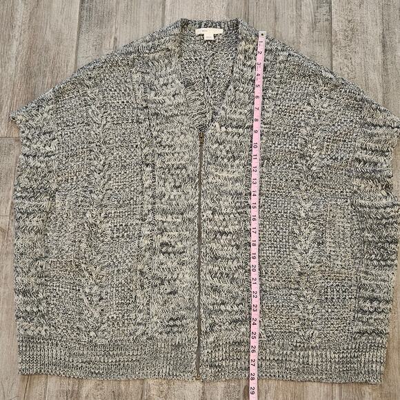 Moth Anthropologie Cardigan Womens One Size Sleeveless Zip Front Chunky Knit - Picture 5 of 13